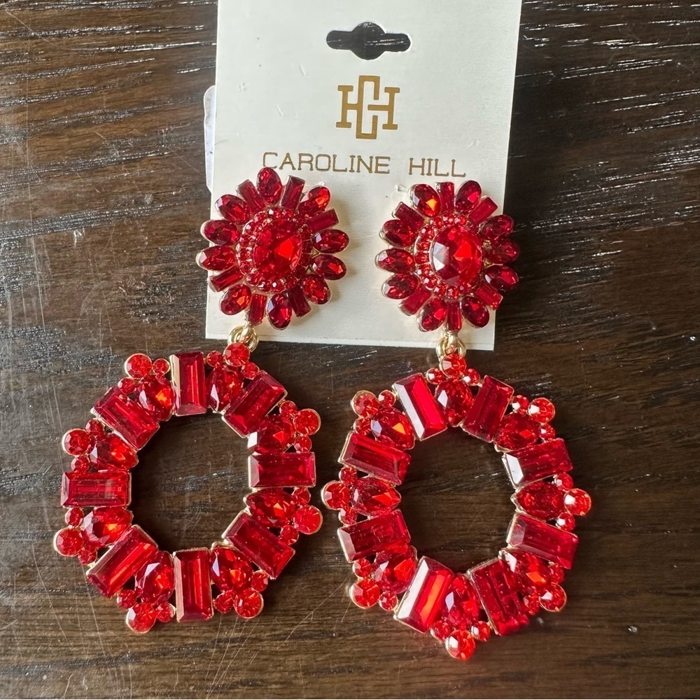 Vibrant Red Textured Hair Scrunchies - Picture 2 of 2